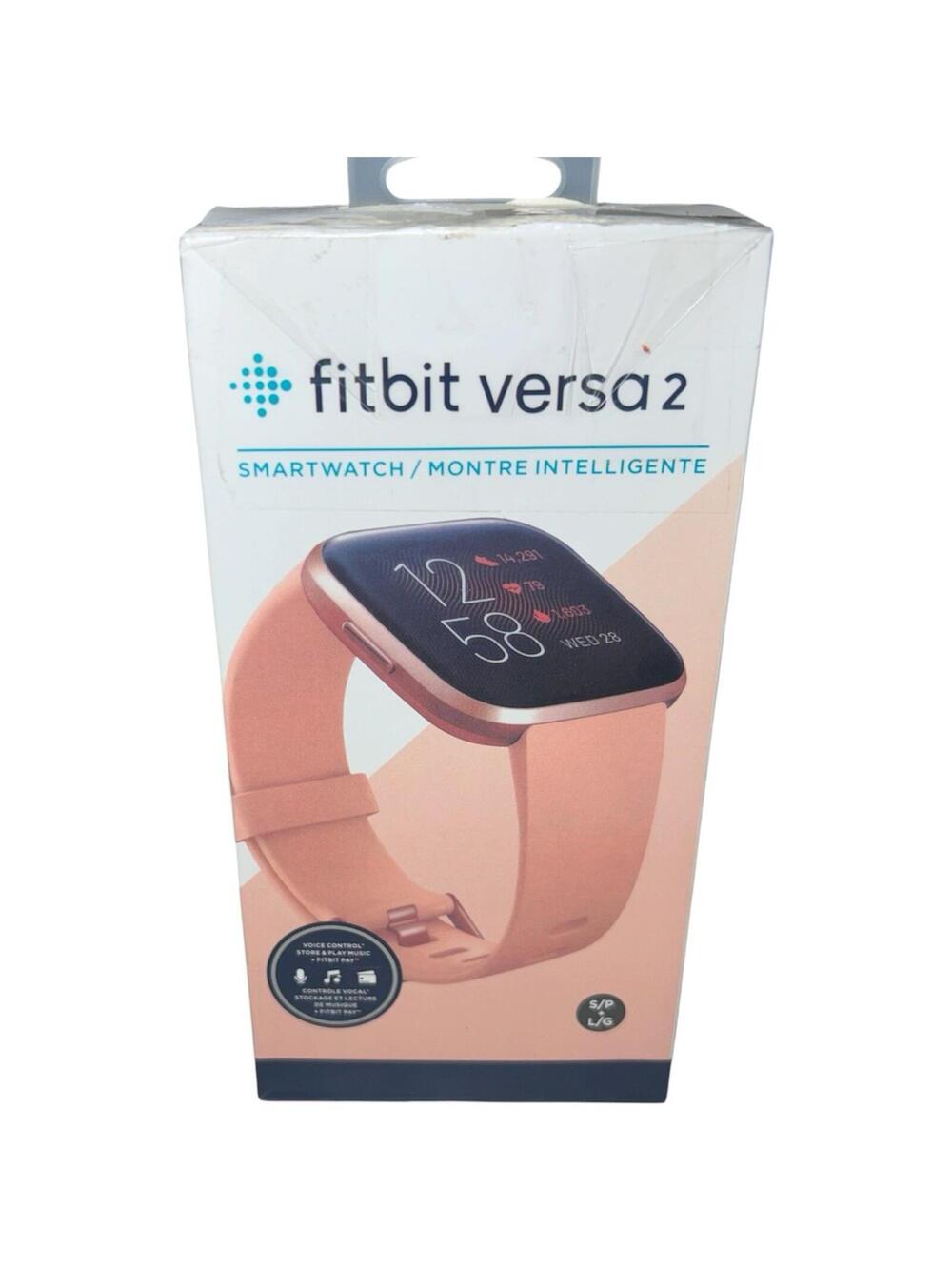 Fitbit Versa 2 Wristband Activity Tracker Pink (FB507BKBK) - New / Open Box